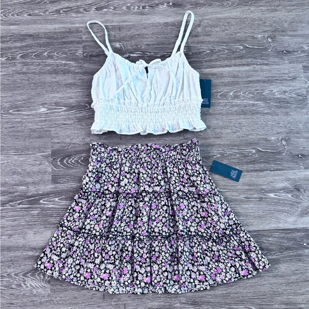 Crop top and skirt set